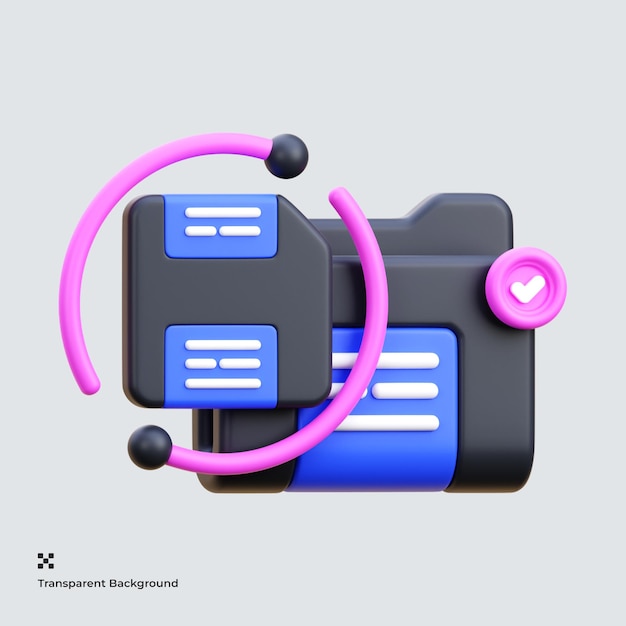 PSD daten speichern 3d-symbol