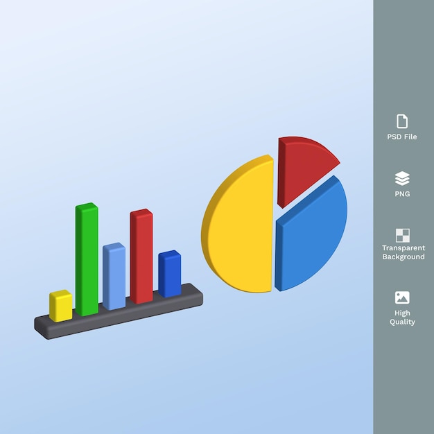 PSD datenanalytisches 3d-symbol