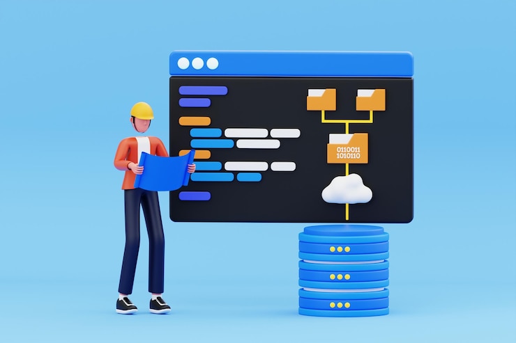 PSD datenbankadministrator 3d-bild