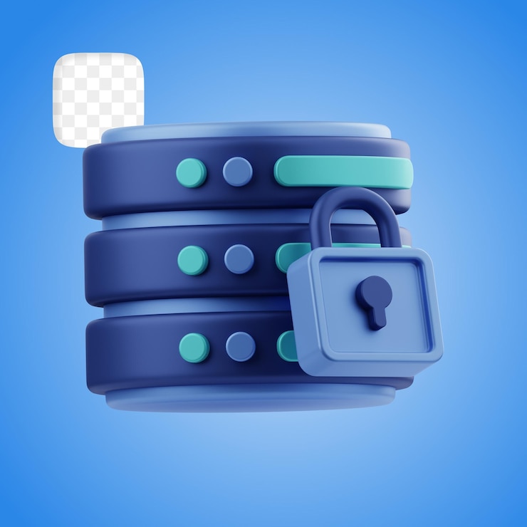 PSD datenbankprogrammiersprache 3d-illustration