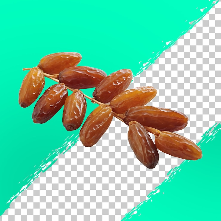 PSD dátiles secos aislados sobre fondo transparente png psd