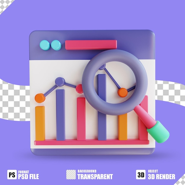 Datos de análisis de negocios de ilustración 3D 9 adecuados para negocios
