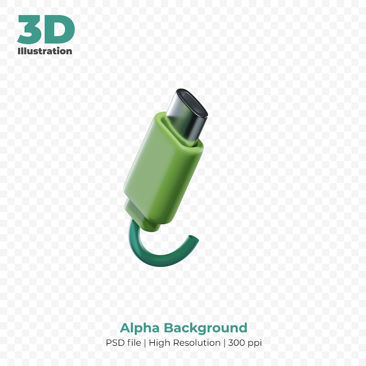 PSD datos de cable 3d