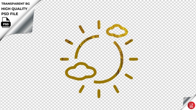 PSD day partly cloudy golden color melted paint psd transparent