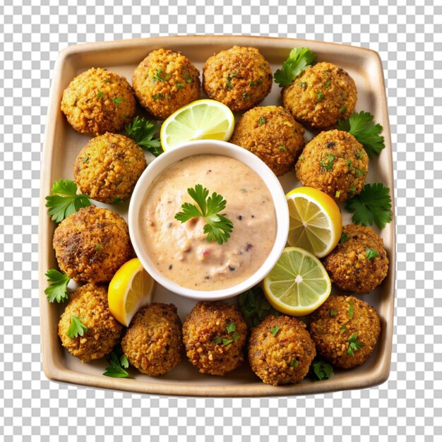 PSD de bandeja de falafel castanho-dourado