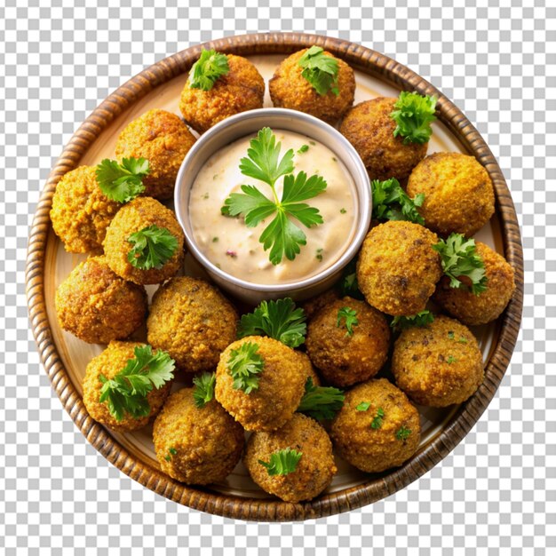 PSD de bandeja de falafel castanho-dourado