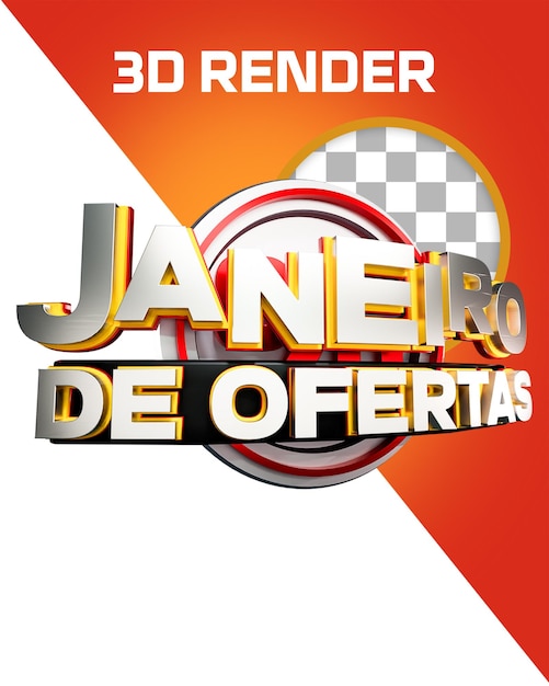 PSD de janeiro ofertas selo 3d