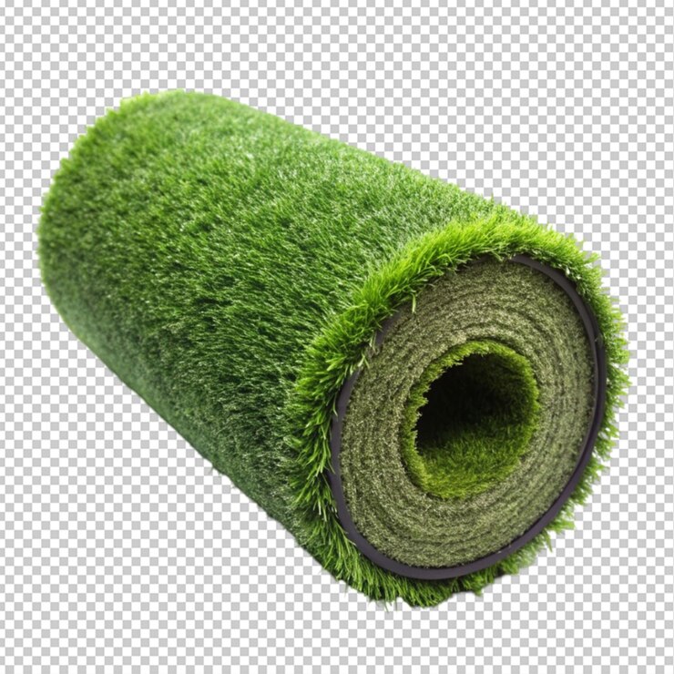 PSD de relva artificial verde com fundo transparente