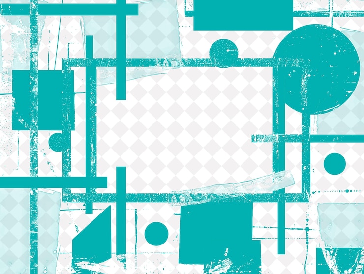 PSD de stijl frame border com cores primárias e forma geométrica designs abstratos png criativos