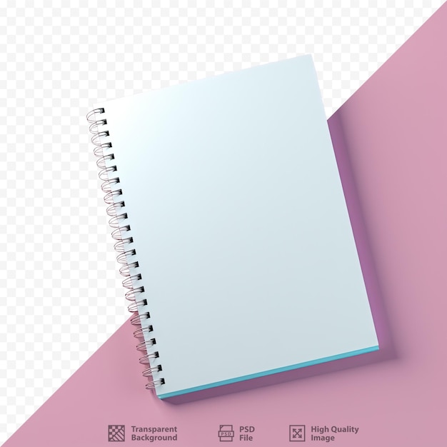 PSD de um caderno de maquete branco