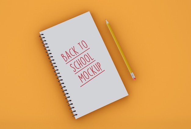 De volta à escola no modelo de caderno espiral