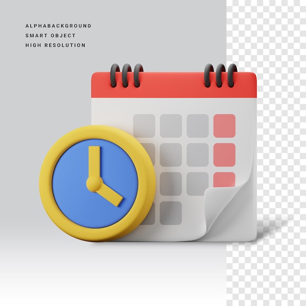Deadline 3d icon illustration