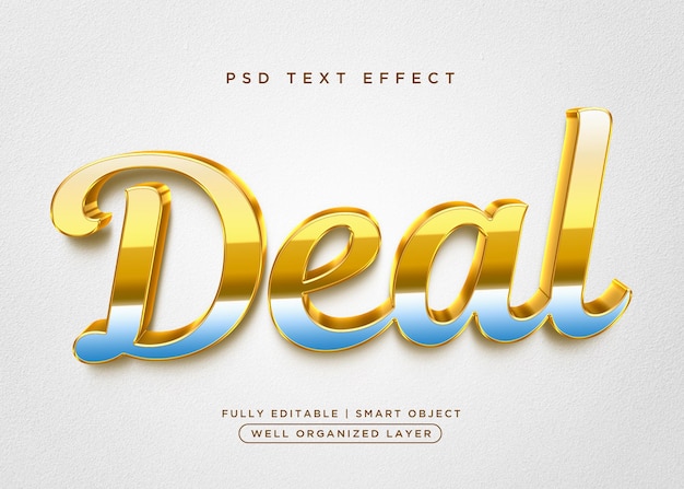 Deal 3d-textstil-effekt