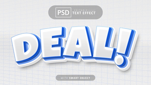 Deal-text 3d-schrifteffekt editierbar