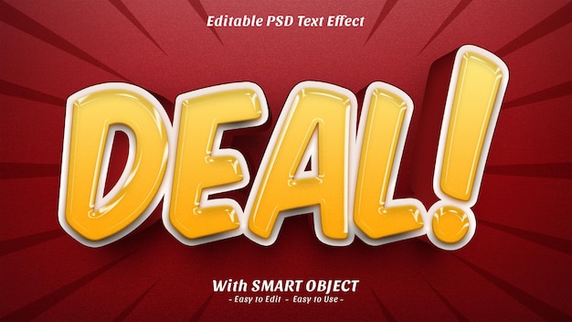 Deal-textstil-effekt