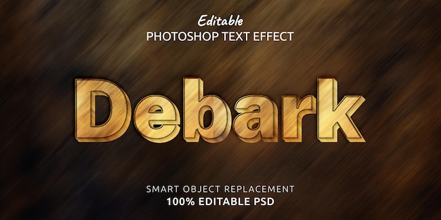 Debark photoshop-texteffekt