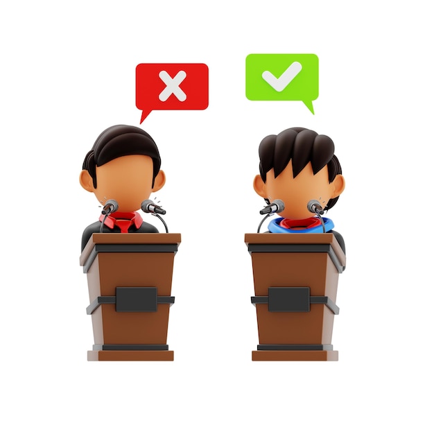 Debate between two speakers