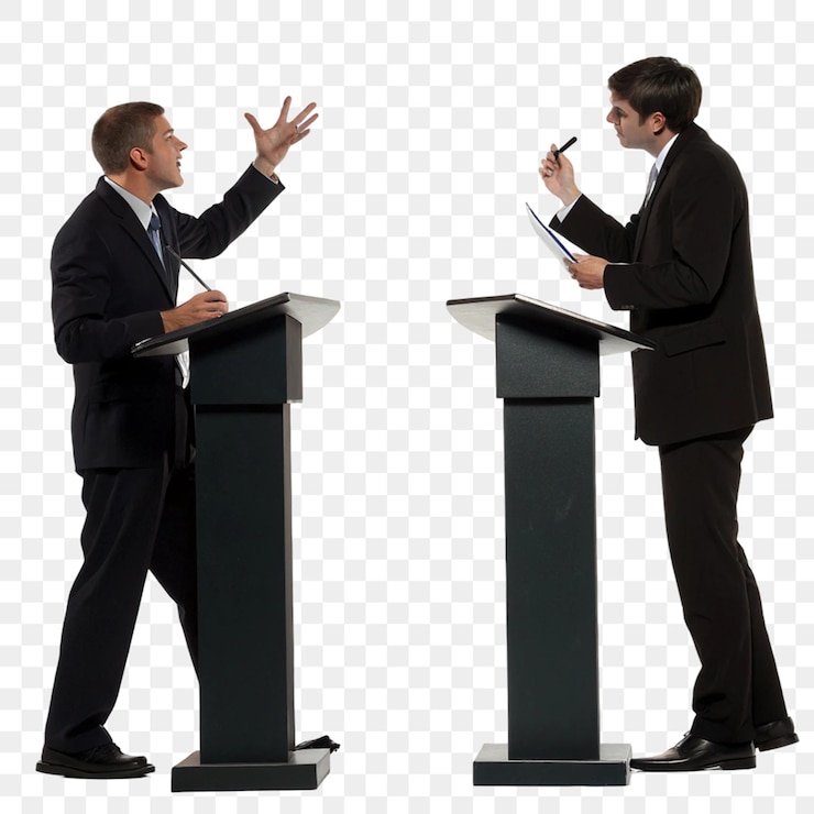PSD debate isolated on transparent background