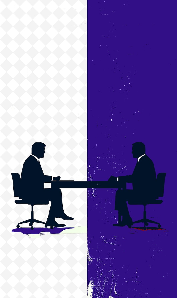 PSD debatte zwischen präsidentschaftskandidaten, die über den wahlkampf von bitcoin pre-flat illustration diskutieren