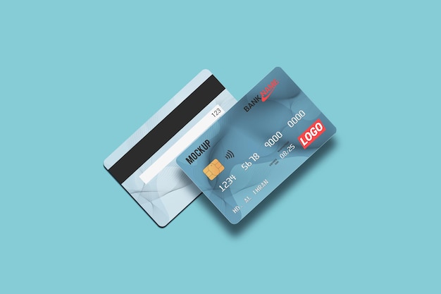 Debitkarte Smart Card Plastikkartenmodell Vorder- und Rückseite