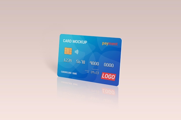 Debitkarten-Mockup-Rendering isoliert