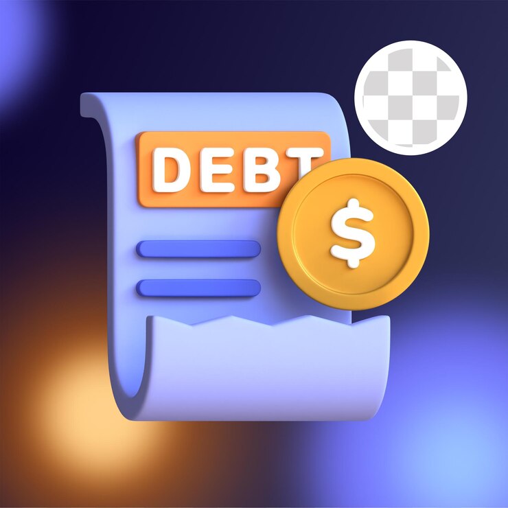 debt bill payment 3d icon