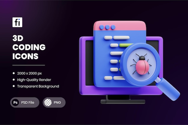 Debug della codifica dell'illustrazione 3D