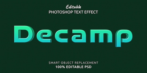 Décamper l'effet de texte Photoshop