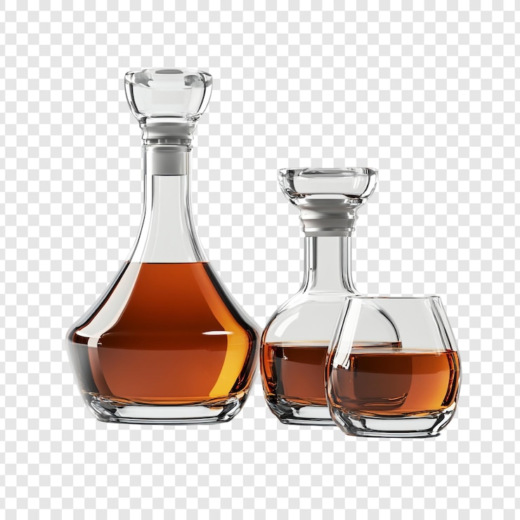 PSD une decanterie et un verre de brandy