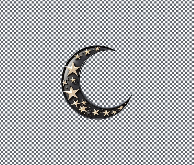 decent and stylish moon and star shaped bookmark isolated on transparent background