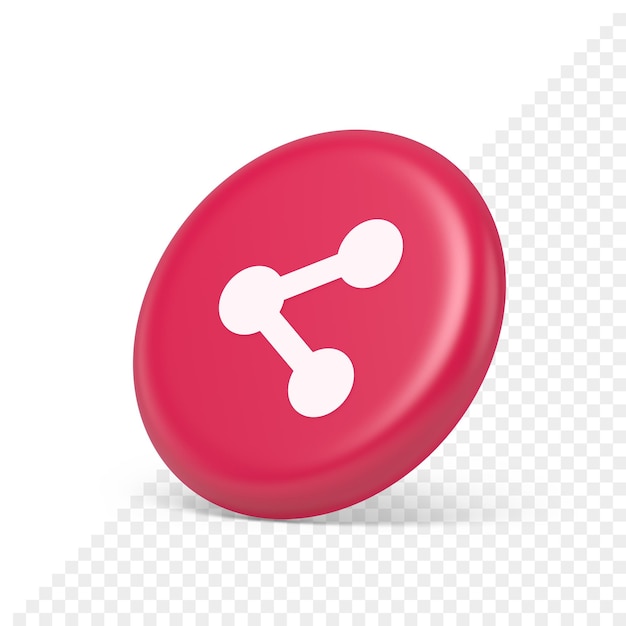 Décentraliser la connexion composée bouton réseau crypté gestion du cyberespace icône de vue latérale 3d