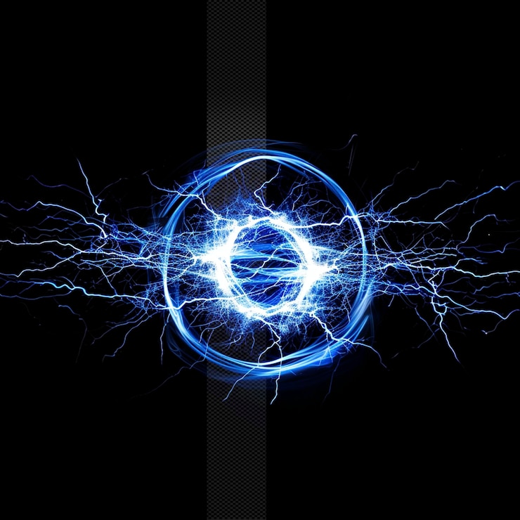 PSD décharge d'étincelle électrique circulaire