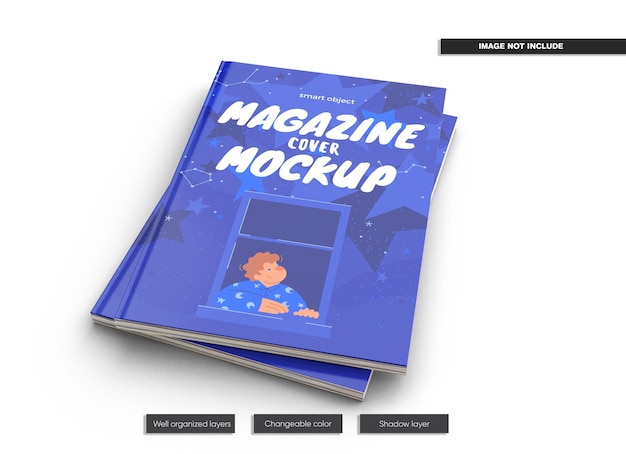 Deckt mockup magazine design isoliert ab