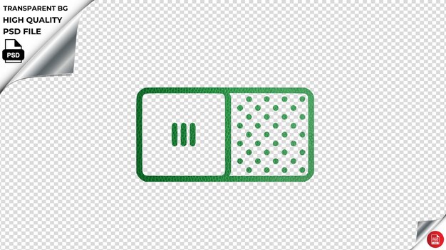 PSD déclencheur icône vectorielle cuir de luxe vert texturé psd transparent