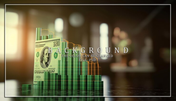 PSD el declive financiero es una representación visual de la tendencia a la caída económica