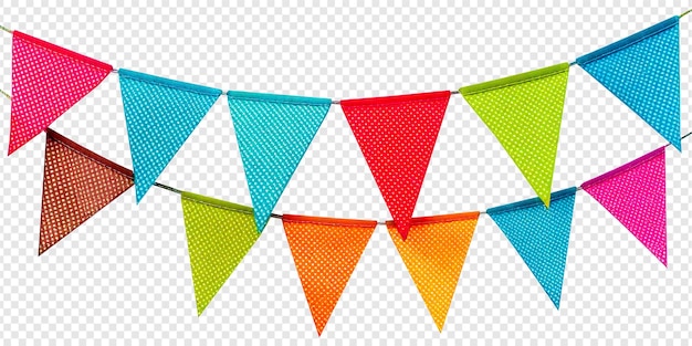 Decoração colorida de festas de bunting