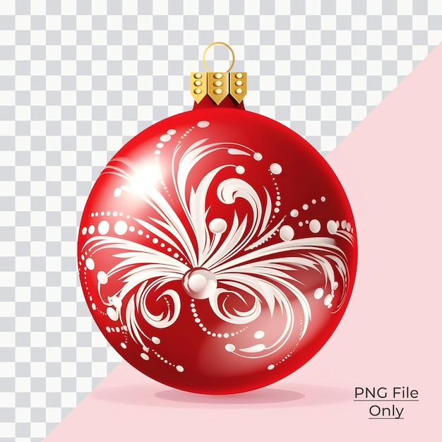 Decoração de bola de natal iluminação suave e suave apenas png psd premium