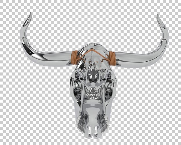 PSD decoração de cabeça de vaca isolada em fundo transparente ilustração de renderização 3d