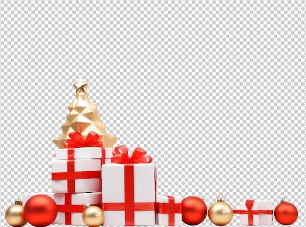 PSD decoração de presentes de natal