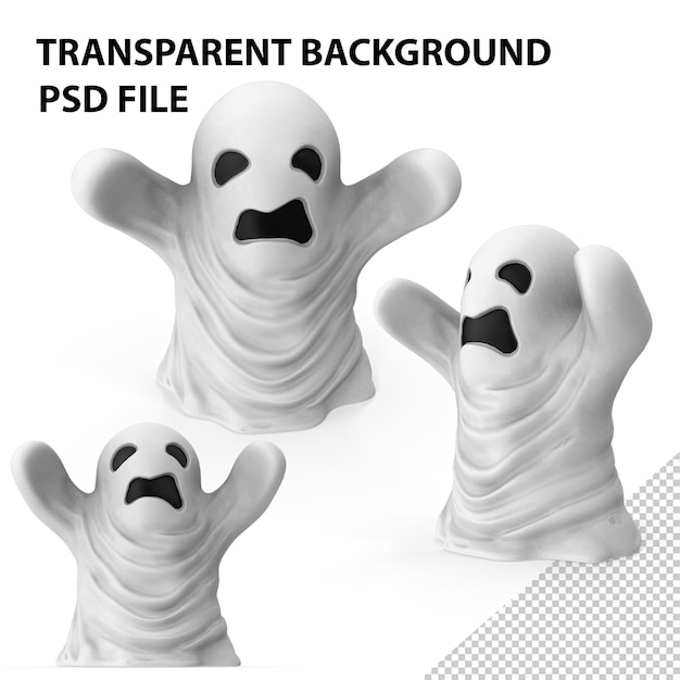 PSD decoração fantasma png