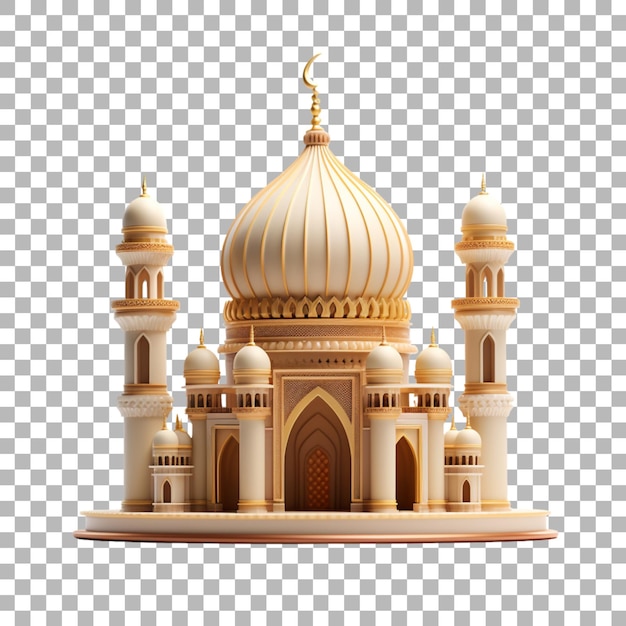 Decoração islâmica de ramadan kareem em fundo transparente