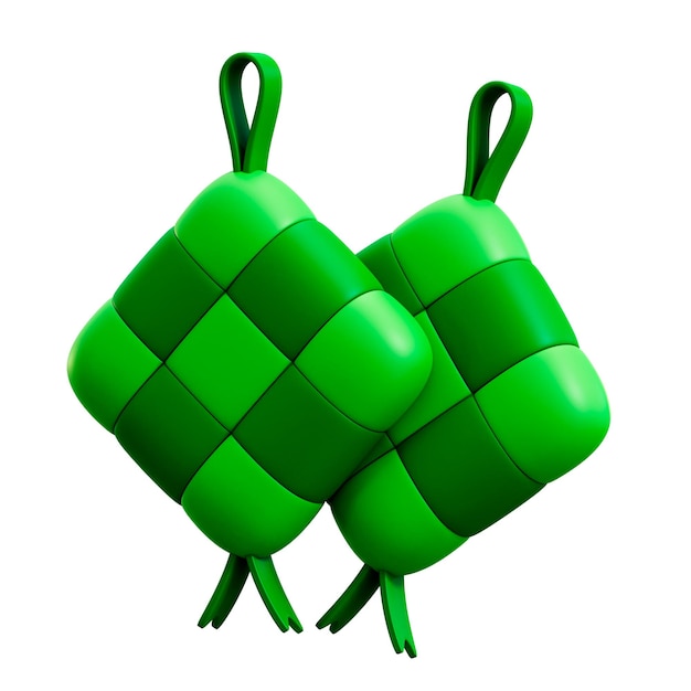 PSD decoração ketupat ramadhan ilustração 3d