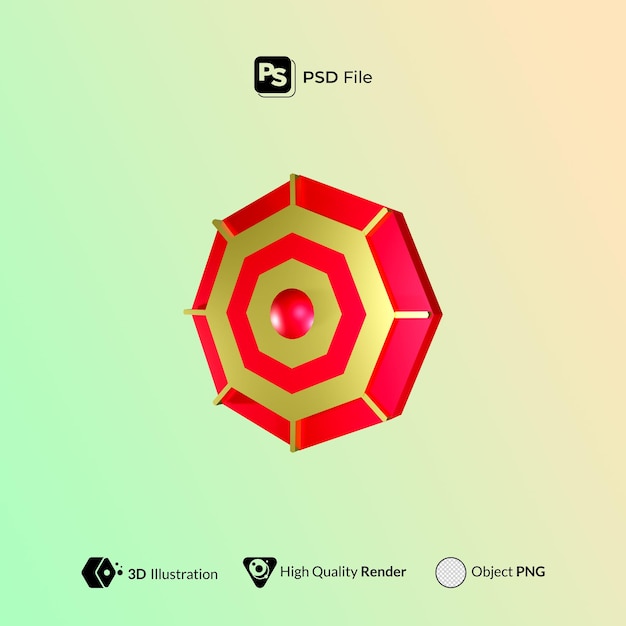 Decoración Año Nuevo Chino Ilustración 3D