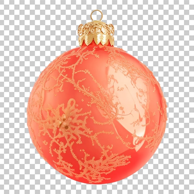 PSD una decoración de bola de adorno de navidad aislada en un fondo transparente
