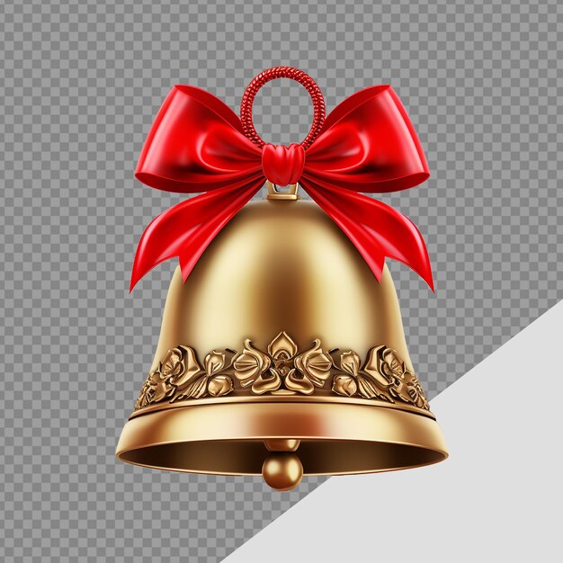 PSD decoración de campanas de navidad png aisladas en fondo transparente