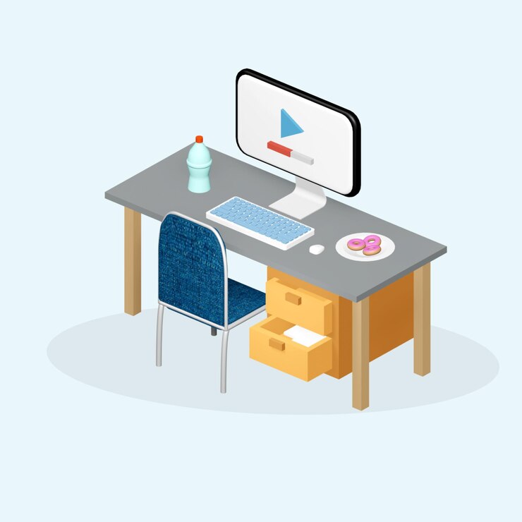 PSD decoración de la configuración del escritorio