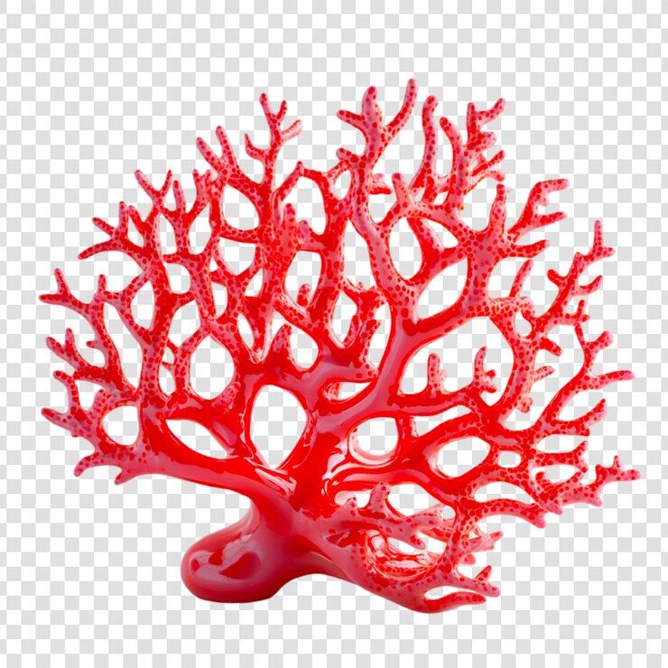 PSD decoración de coral rojo vibrante tema del océano decoración del hogar