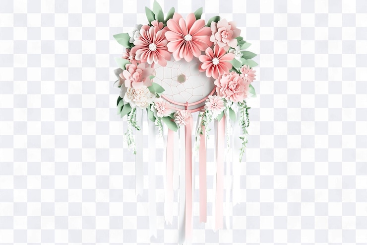 PSD decoración floral para el cazador de sueños