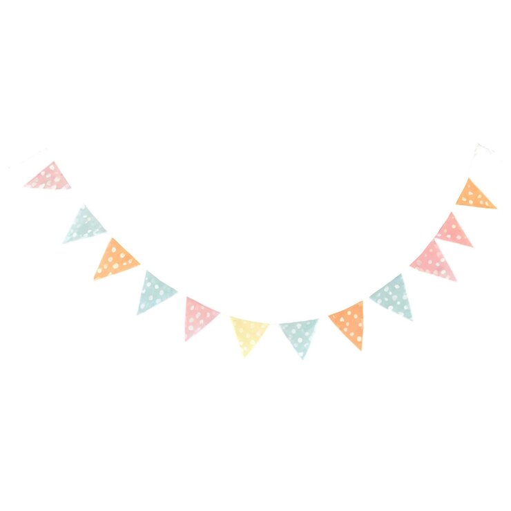 PSD decoración de guirnaldas multicolores en un fondo transparente