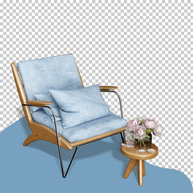Decoración interior en render 3d